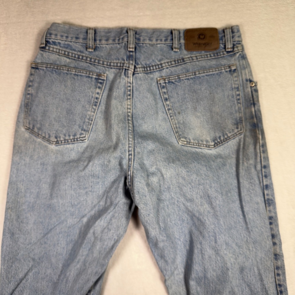 Wrangler Mens 36x32 Light Wash‎ Straight Leg Denim Jeans 100% Cotton Made in USA